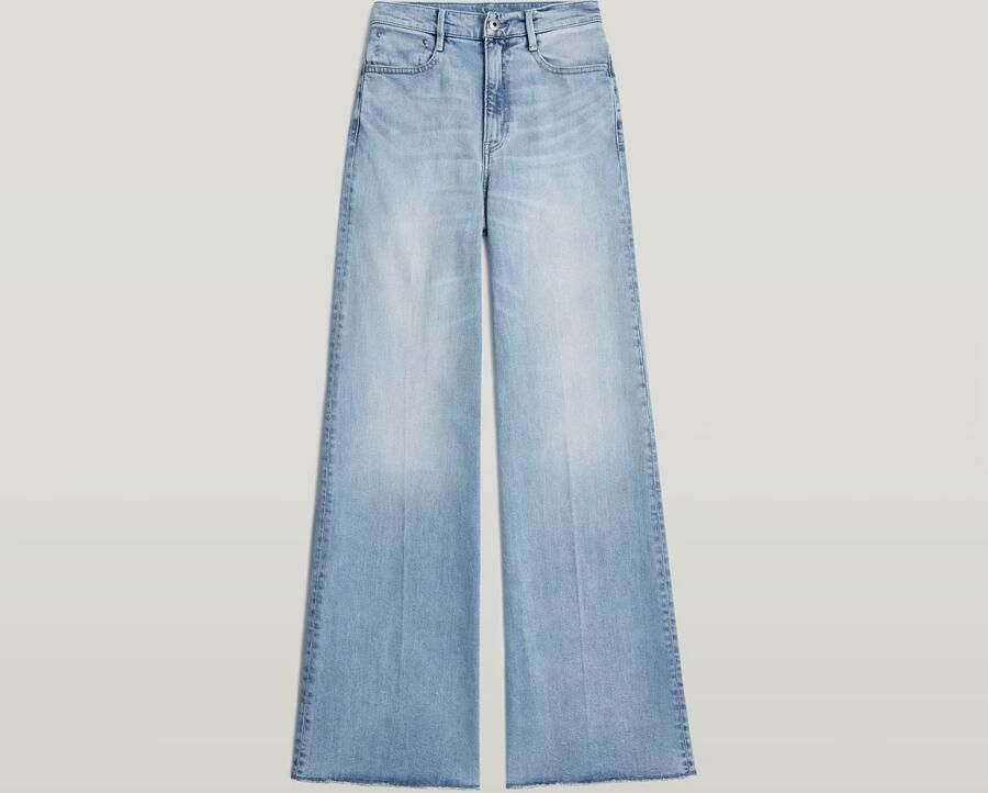 G-Star RAW Deck Ultra High Wide Leg Jeans Lichtblauw Dames - Foto 4