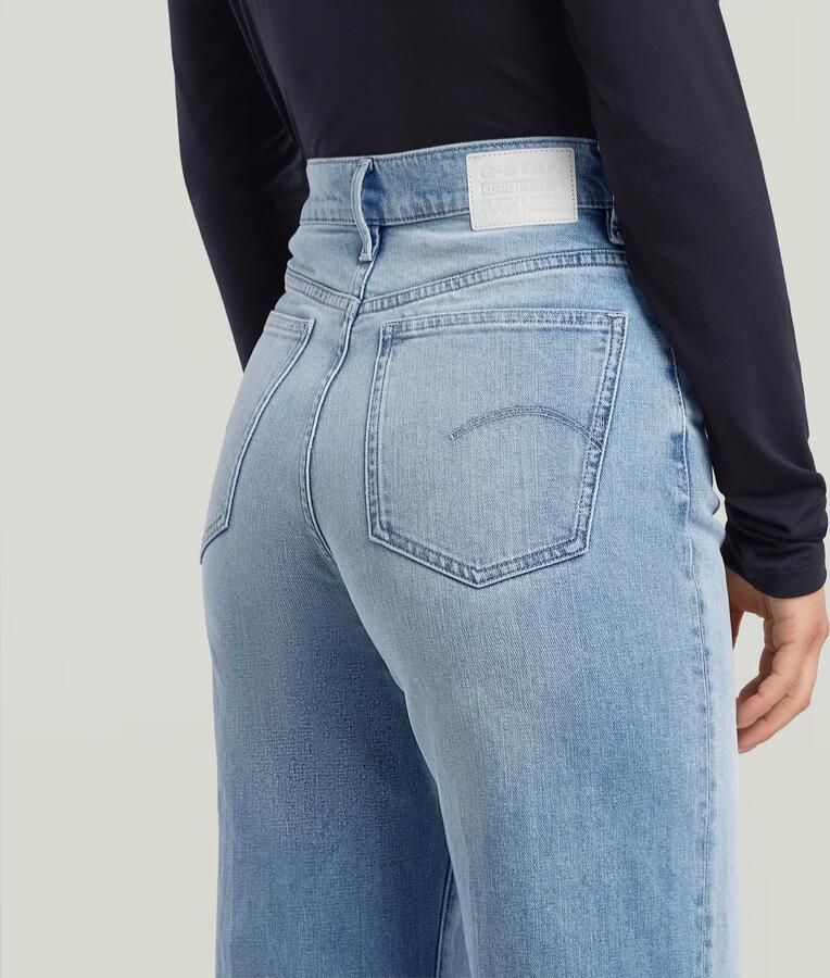 G-Star RAW Deck Ultra High Wide Leg Jeans Lichtblauw Dames - Foto 3