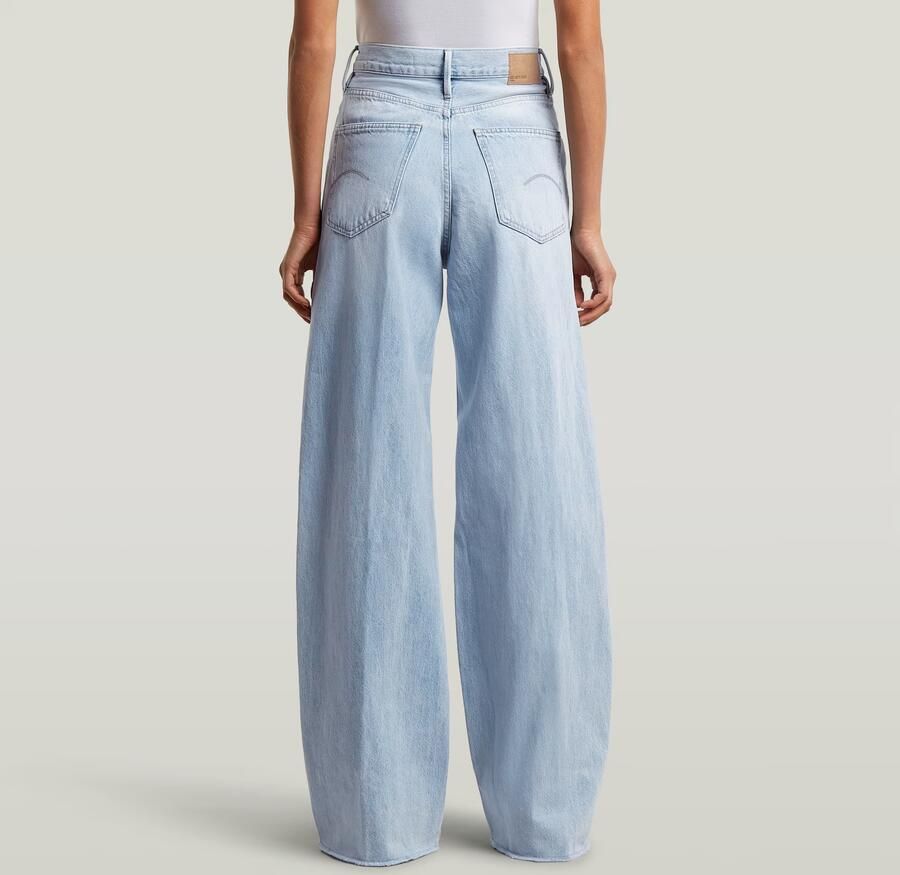 G-Star RAW Deck Ultra High Wide Leg Jeans Lichtblauw Dames - Foto 4