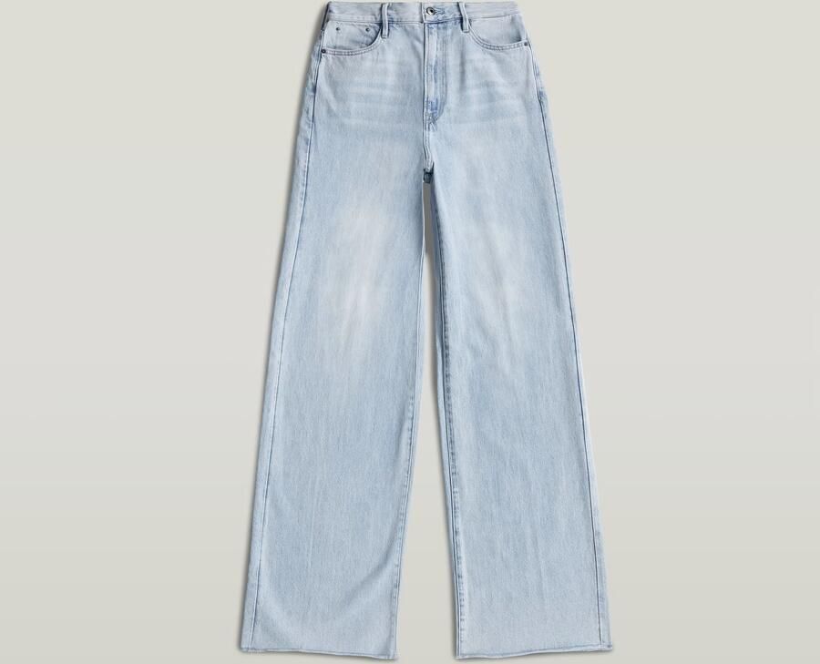 G-Star RAW Deck Ultra High Wide Leg Jeans Lichtblauw Dames - Foto 6