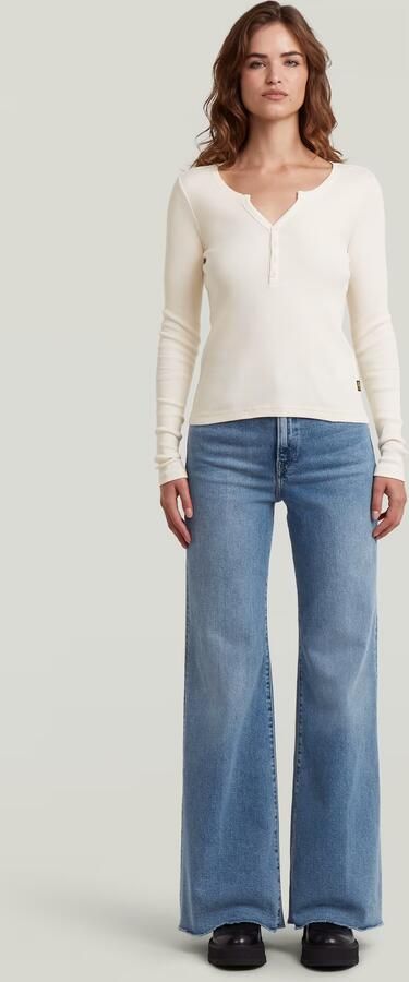 G-Star RAW Deck Ultra High Wide Leg Jeans Midden blauw Dames - Foto 5