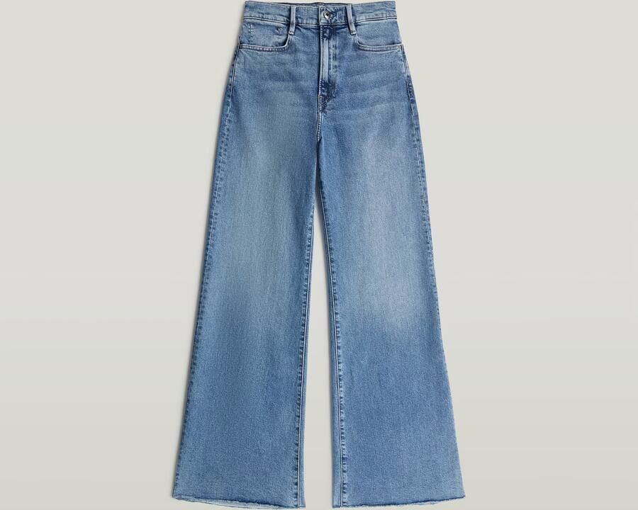 G-Star RAW Deck Ultra High Wide Leg Jeans Midden blauw Dames - Foto 3