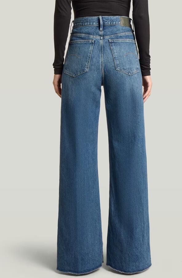 G-Star RAW Deck Ultra High Wide Leg Jeans Midden blauw Dames - Foto 4