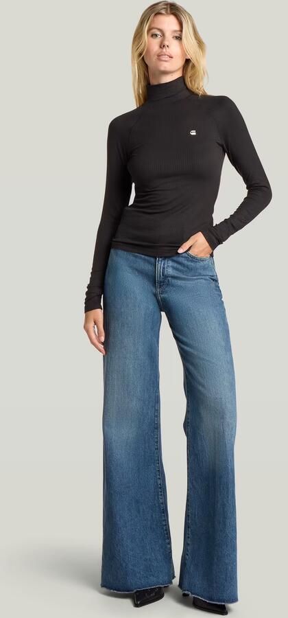 G-Star RAW Deck Ultra High Wide Leg Jeans Midden blauw Dames - Foto 6
