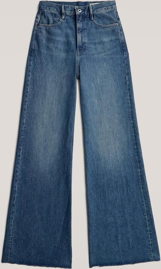 G-Star RAW Deck Ultra High Wide Leg Jeans Midden blauw Dames - Foto 5