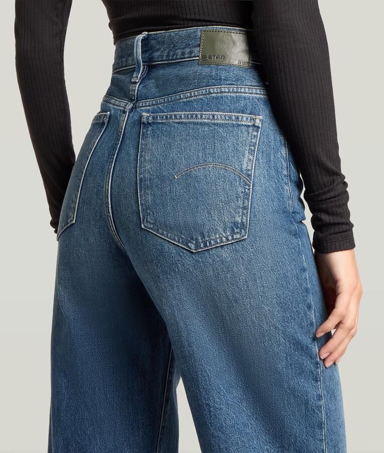G-Star RAW Deck Ultra High Wide Leg Jeans Midden blauw Dames - Foto 3