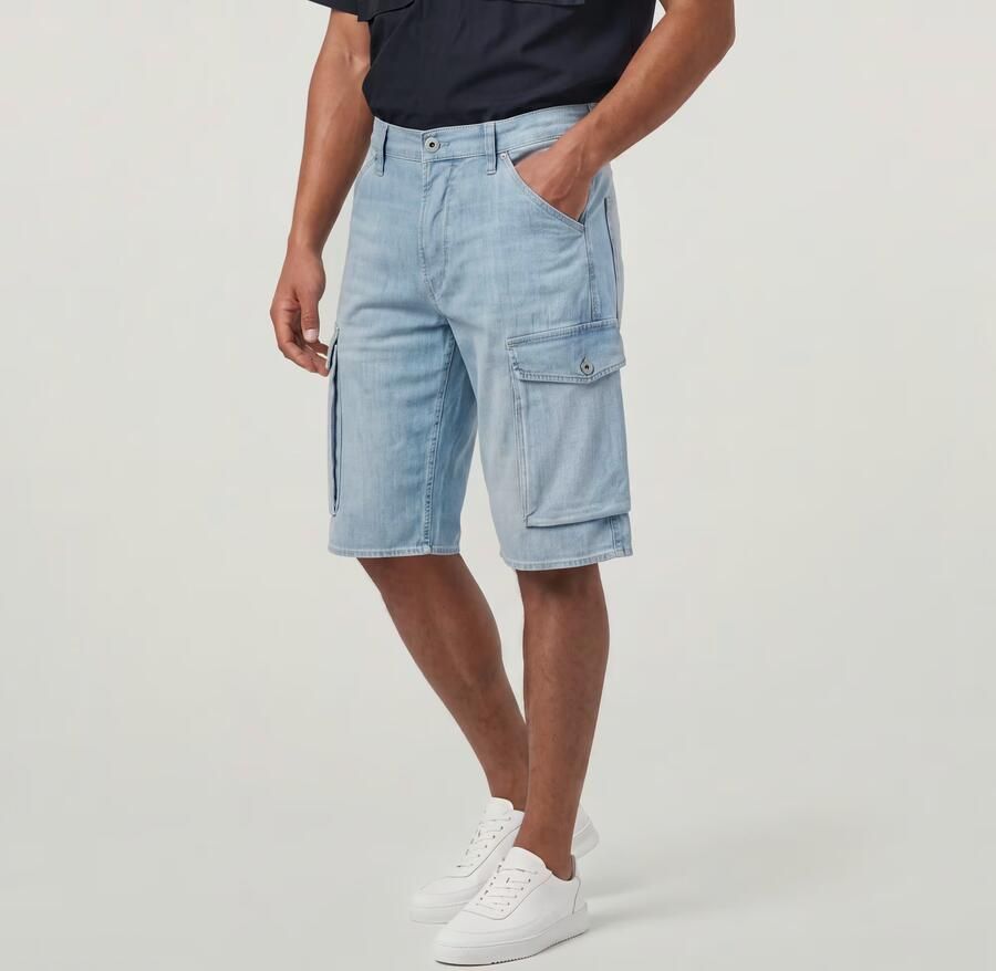 G-Star RAW Deeggie Cargoshort Lichtblauw Heren - Foto 4