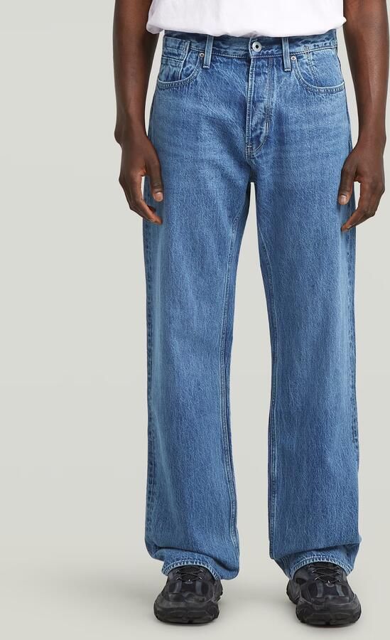 G-Star RAW Deeggie Relaxed Straight Jeans Midden blauw Heren