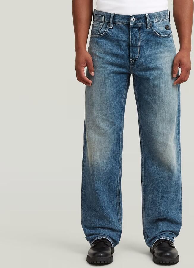 G-Star RAW Deeggie Relaxed Straight Jeans Midden blauw Heren