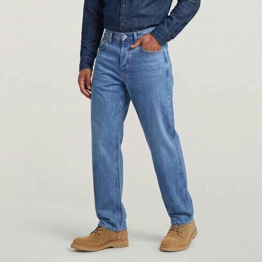 G-Star RAW Deeggie Relaxed Straight Jeans Midden blauw Heren - Foto 3