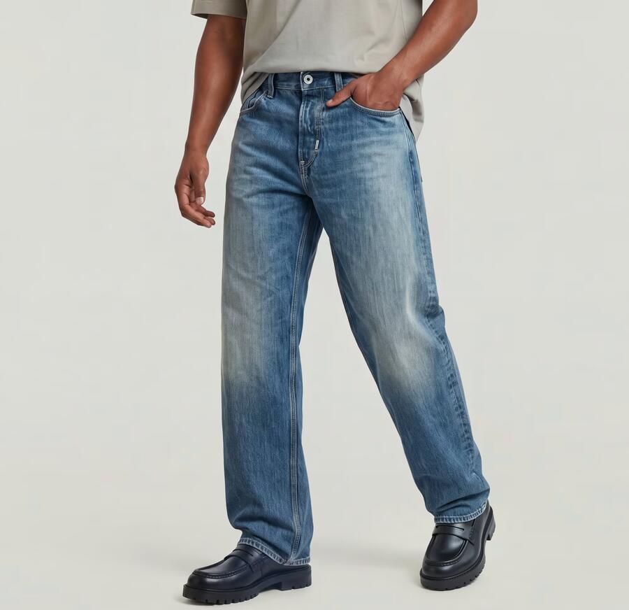 G-Star RAW Deeggie Relaxed Straight Jeans Midden blauw Heren - Foto 6