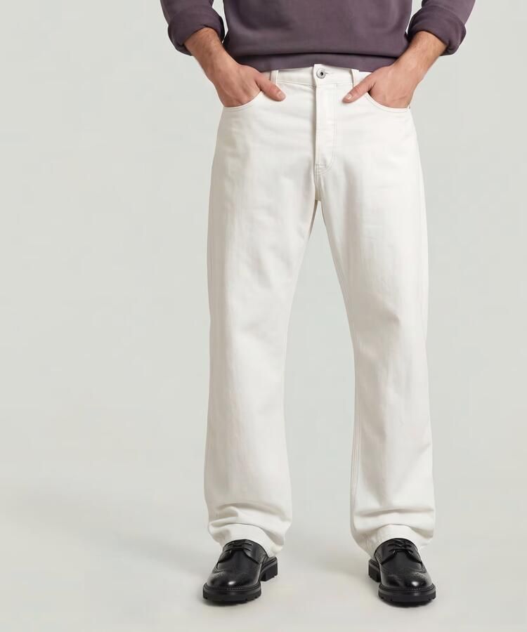 G-Star RAW Deeggie Relaxed Straight Jeans Wit Heren - Foto 6