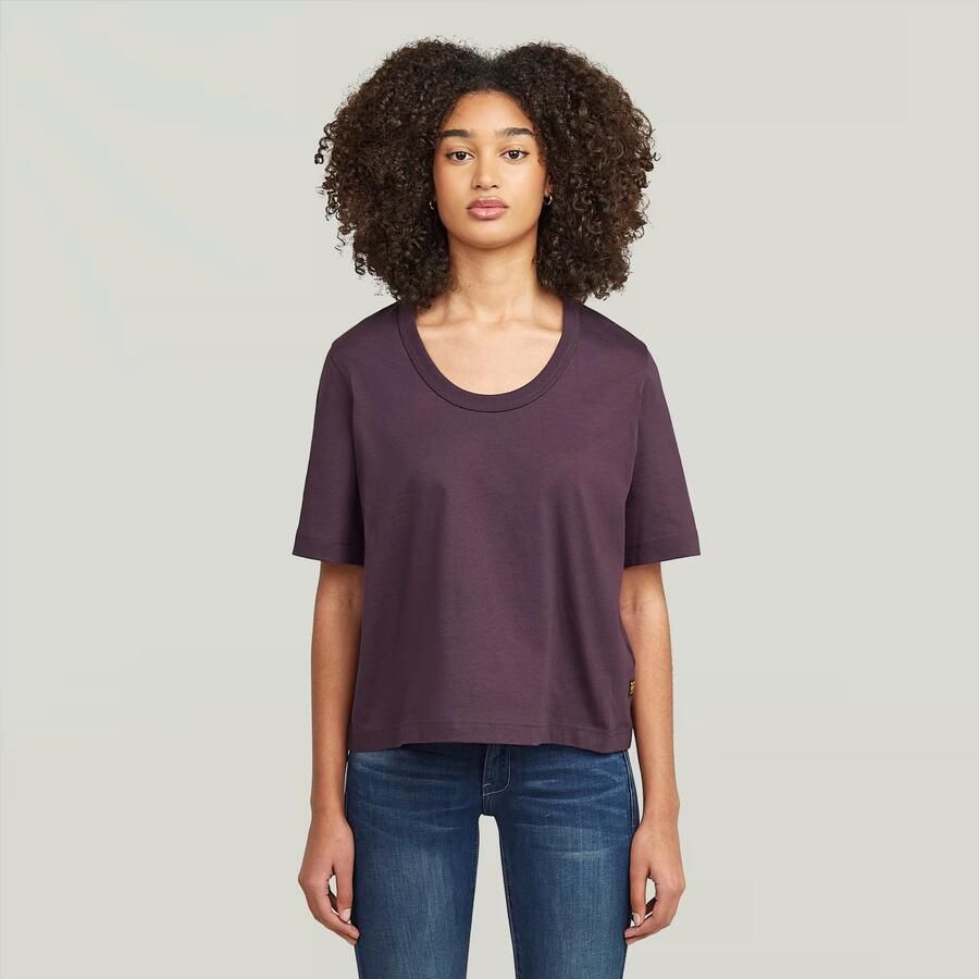 G-Star RAW Deep U-Neck Top Paars Dames - Foto 2