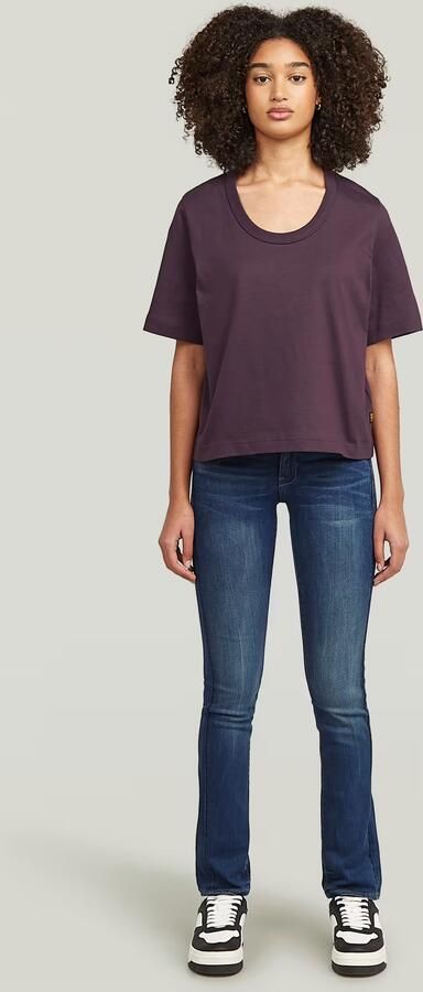 G-Star RAW Deep U-Neck Top Paars Dames - Foto 5