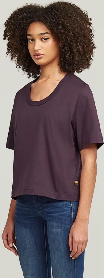 G-Star RAW Deep U-Neck Top Paars Dames - Foto 6