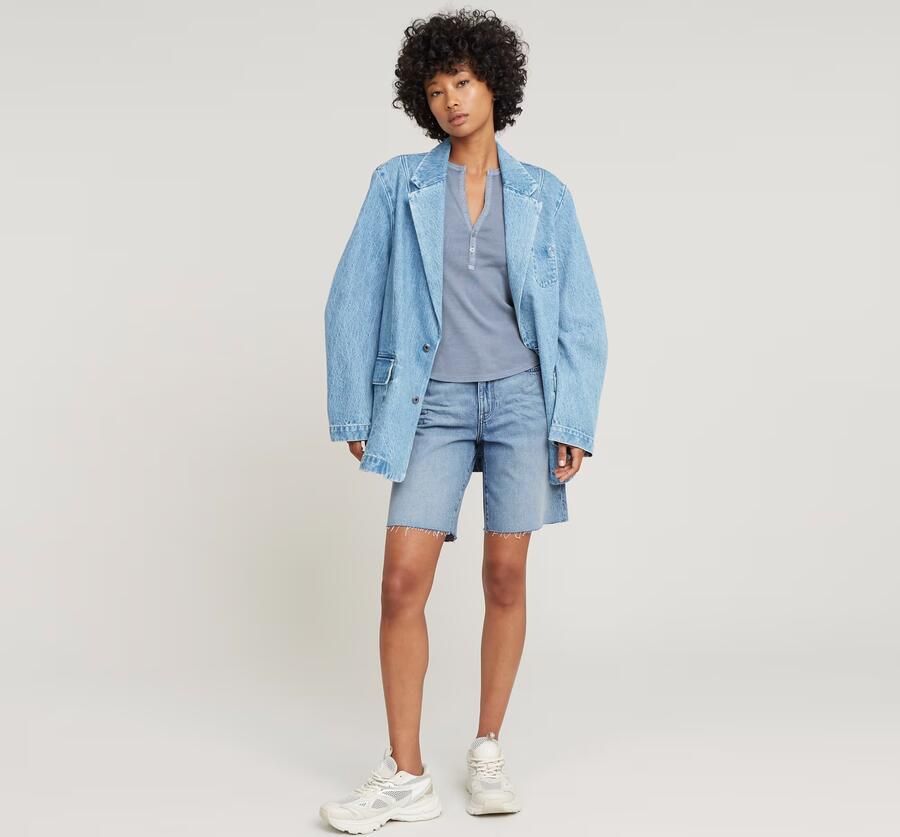 G-Star RAW Shirt met lange mouwen Deep v slim met knoopsluiting - Foto 6