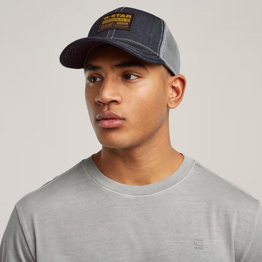 G-Star RAW Denim Embro Baseball Trucker Cap Donkerblauw Heren