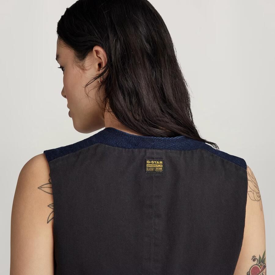 G-Star RAW Denim Gilet Donkerblauw Dames - Foto 7