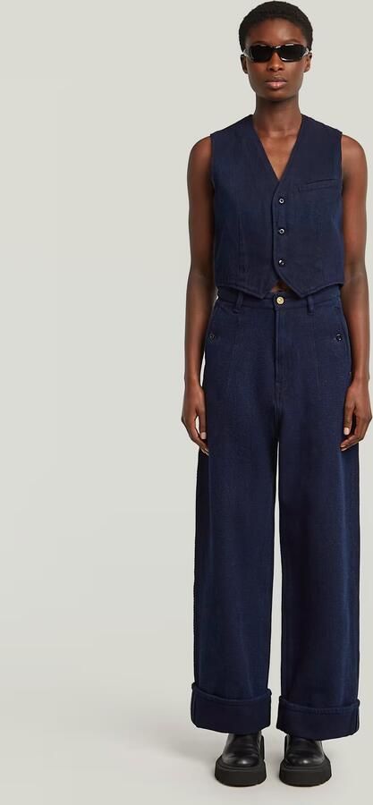 G-Star RAW Denim Gilet Donkerblauw Dames - Foto 5