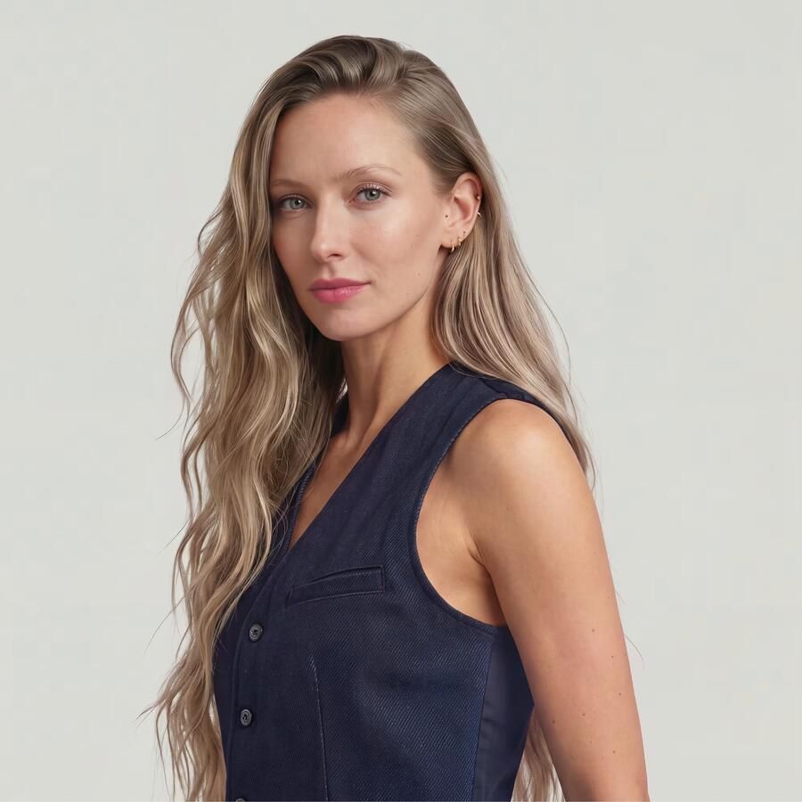 G-Star RAW Denim Gilet Donkerblauw Dames - Foto 3