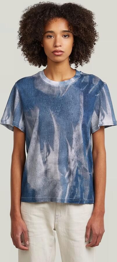 G-Star RAW Denim Print T-Shirt Meerkleurig Dames