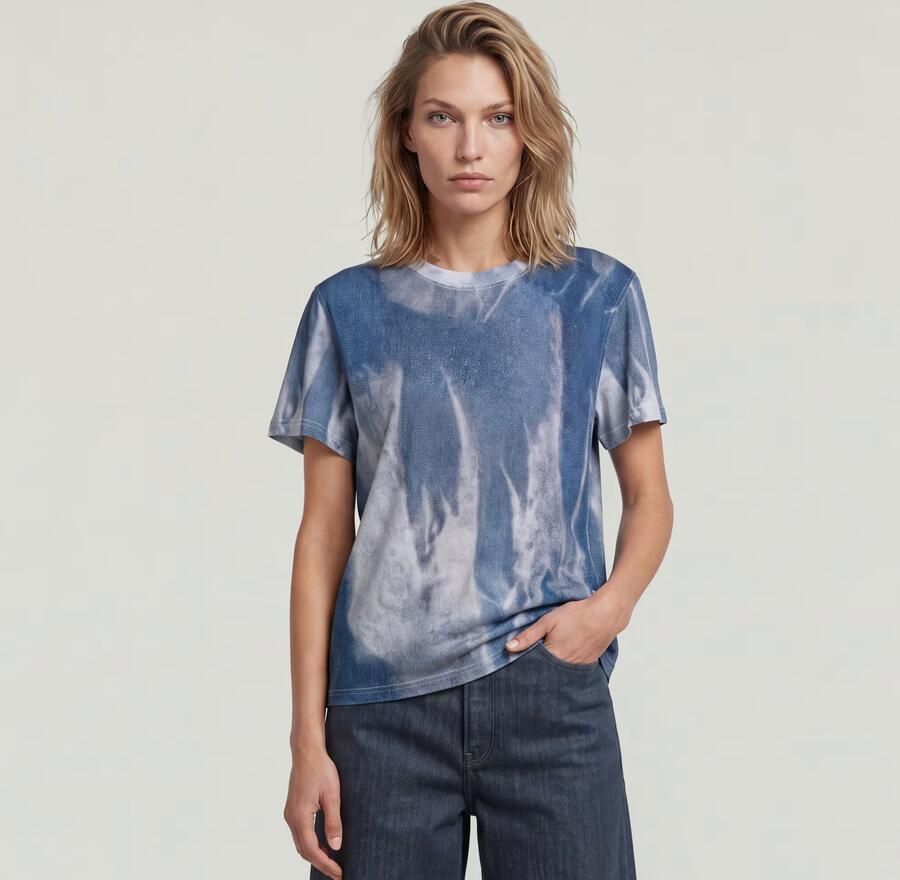 G-Star RAW Denim Print T-Shirt Meerkleurig Dames - Foto 5