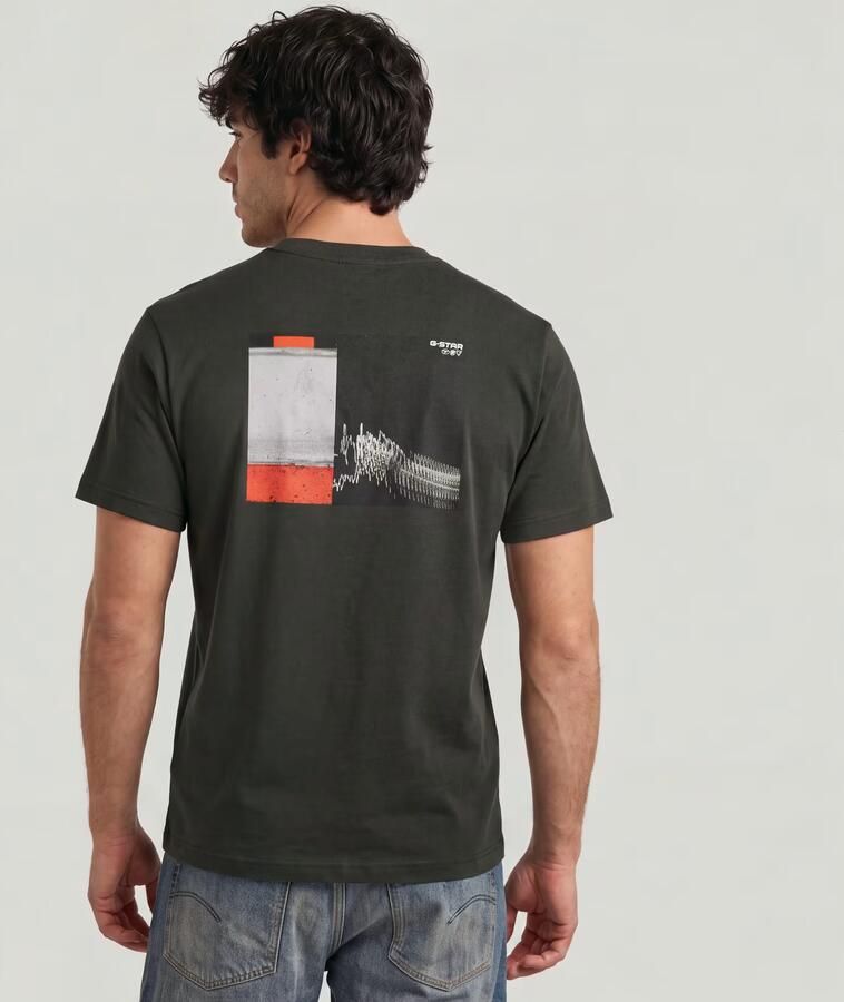 G-Star RAW Digital Back Print T-Shirt Grijs Heren - Foto 3