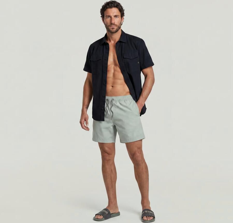 G-Star RAW Dirik Solid Zwemshort Groen Heren - Foto 3
