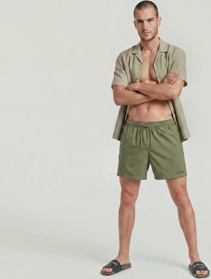 G-Star RAW Dirik Solid Zwemshort Groen Heren - Foto 4