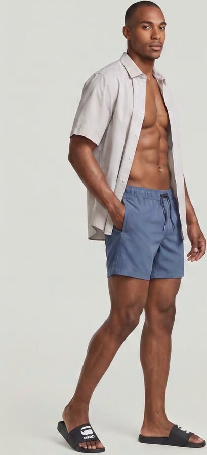 G-Star RAW Dirik Solid Zwemshort Midden blauw Heren - Foto 7