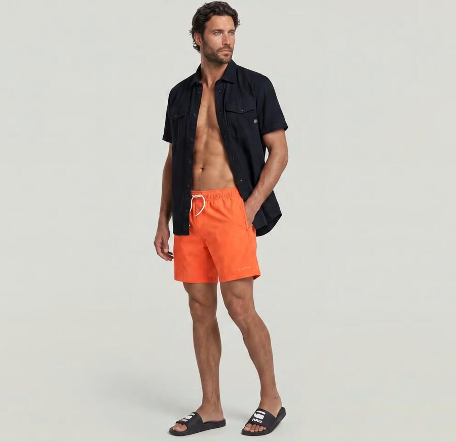 G-Star RAW Dirik Solid Zwemshort Oranje Heren - Foto 4
