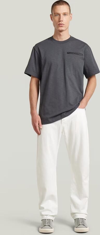 G-Star RAW Distressed Zip Pocket T-Shirt Grijs Heren - Foto 6
