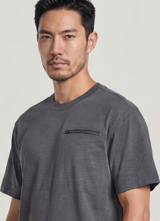 G-Star RAW Distressed Zip Pocket T-Shirt Grijs Heren - Foto 5