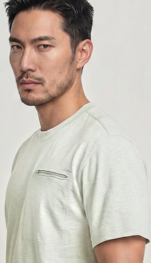 G-Star RAW Distressed Zip Pocket T-Shirt Groen Heren - Foto 5