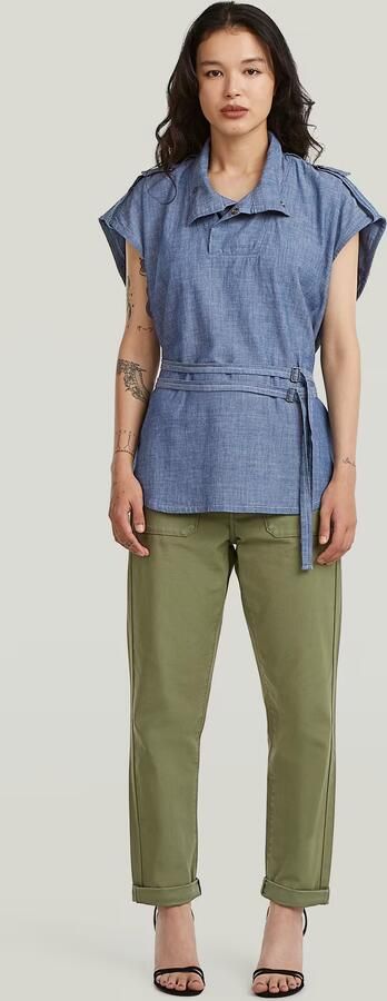 G-Star RAW Double Belted Overhemd Donkerblauw Dames - Foto 6