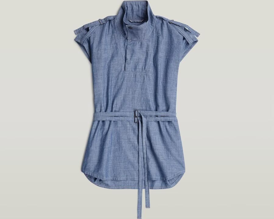 G-Star RAW Double Belted Overhemd Donkerblauw Dames - Foto 4