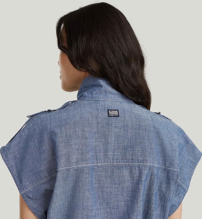 G-Star RAW Double Belted Overhemd Donkerblauw Dames - Foto 3