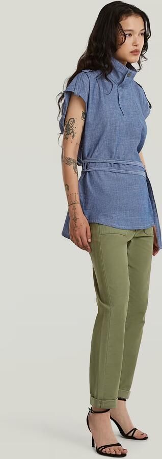 G-Star RAW Double Belted Overhemd Donkerblauw Dames - Foto 7