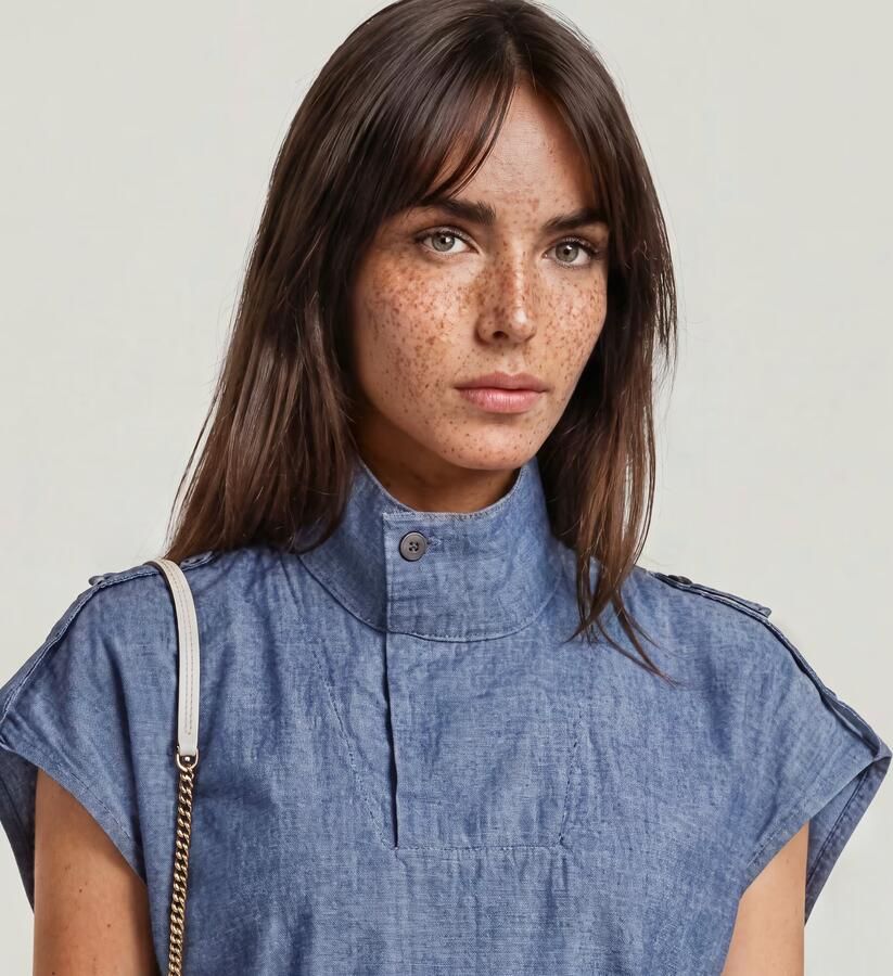 G-Star RAW Double Belted Overhemd Donkerblauw Dames - Foto 3