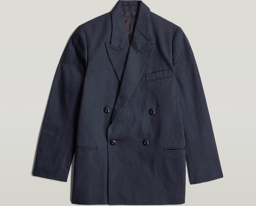G-Star RAW Double Breasted Blazer Donkerblauw Dames