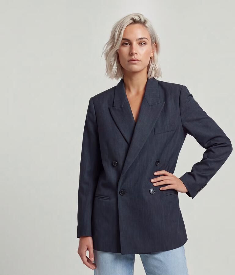 G-Star RAW Double Breasted Blazer Donkerblauw Dames - Foto 4
