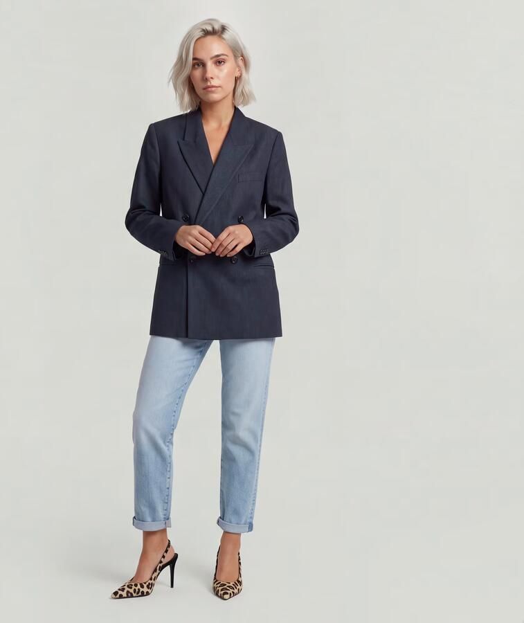 G-Star RAW Double Breasted Blazer Donkerblauw Dames - Foto 5