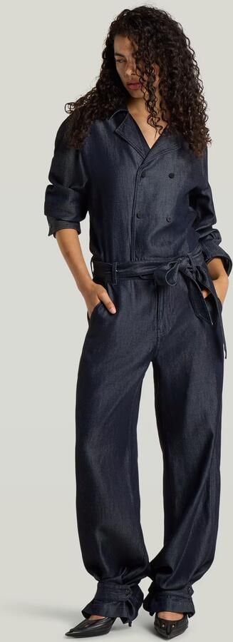 G-Star RAW Double Button Jumpsuit Donkerblauw Dames - Foto 5