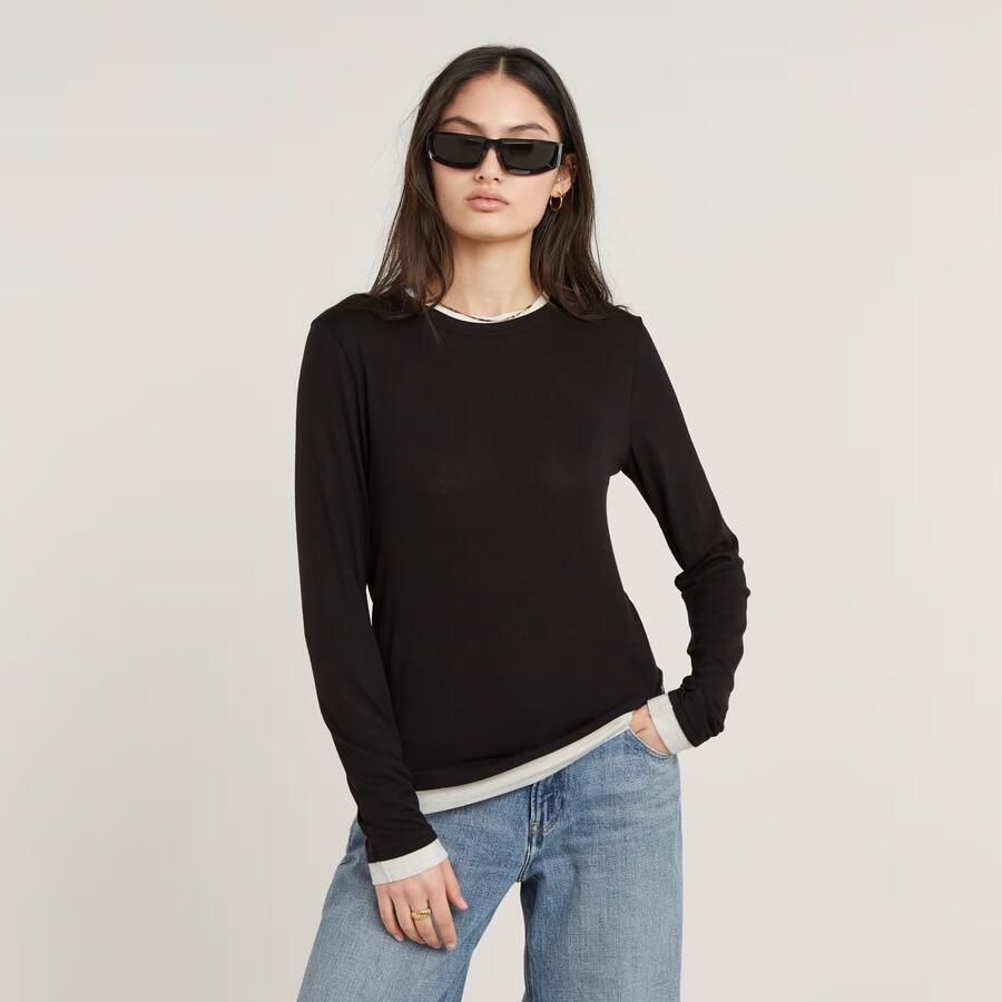 G-Star RAW Double Layer Top Zwart Dames - Foto 7