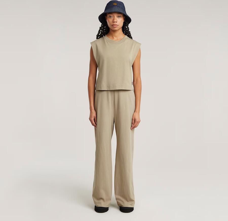 G-Star RAW Double Layer Wide Leg Jumpsuit Beige Dames - Foto 5