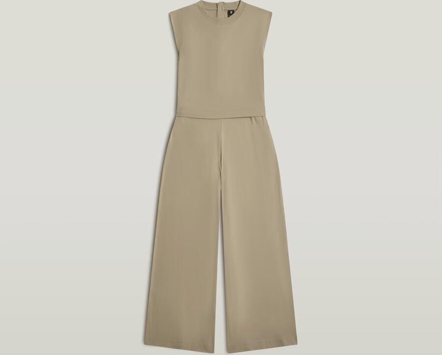 G-Star RAW Double Layer Wide Leg Jumpsuit Beige Dames - Foto 4