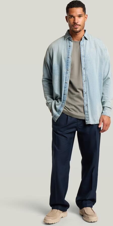 G-Star RAW Double Pleated Chino Donkerblauw Heren - Foto 5
