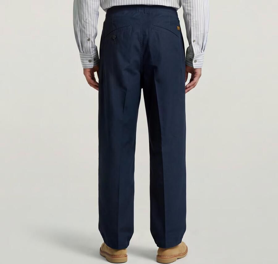 G-Star RAW Double Pleated Chino Donkerblauw Heren - Foto 4