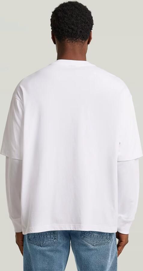 G-Star RAW Double Sleeve Loose T-Shirt Wit Heren - Foto 5
