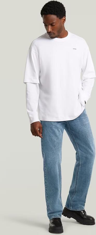 G-Star RAW Double Sleeve Loose T-Shirt Wit Heren - Foto 6